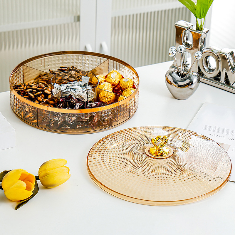 2023 New Light Luxury Fruit Tray Household Fruit Snacks Candy Tray Living Room Coffee Table High-End Dried Fruit Storage Box Application Scenario
