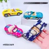 Alloy rebound sports car keychain pendants, graffiti simulation racing car models, student schoolbag pendants, small gifts wholesale details Picture