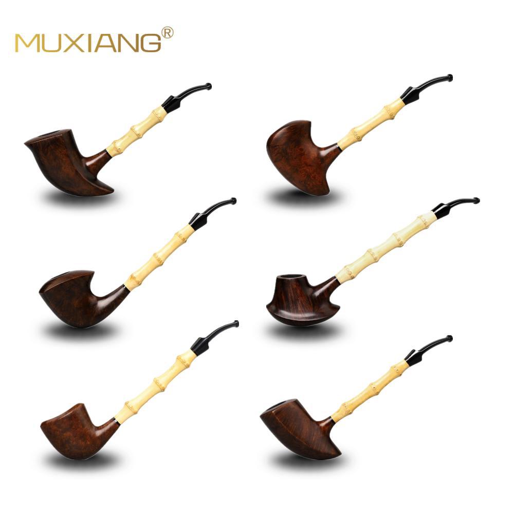 木香自由式手工竹节烟斗实木烟斗抖音爆款木质阅读斗石楠木烟斗