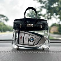 跨境网红透明汽车钥匙包精致车载迷你小包包钥匙袋女精致小提包套
