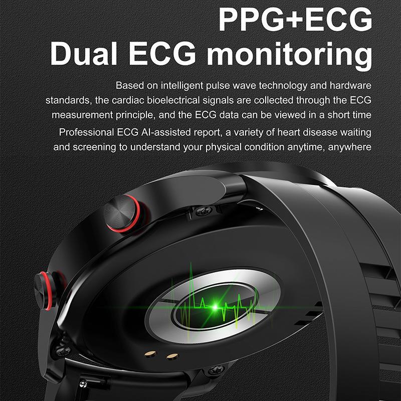 HW20智能手表ECG+PPG商务不锈钢表带蓝牙通话智能手表防水I9详情图4