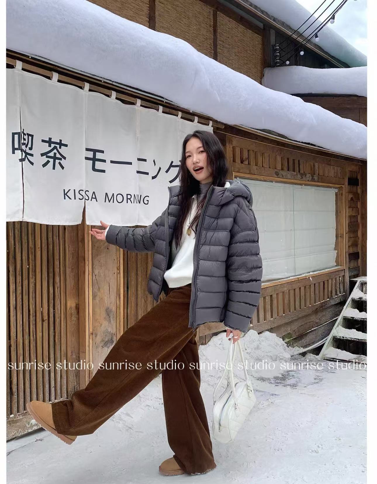 羽绒服女90白鸭绒排骨2025冬新款超好看轻薄连帽保暖短款外套批发详情15