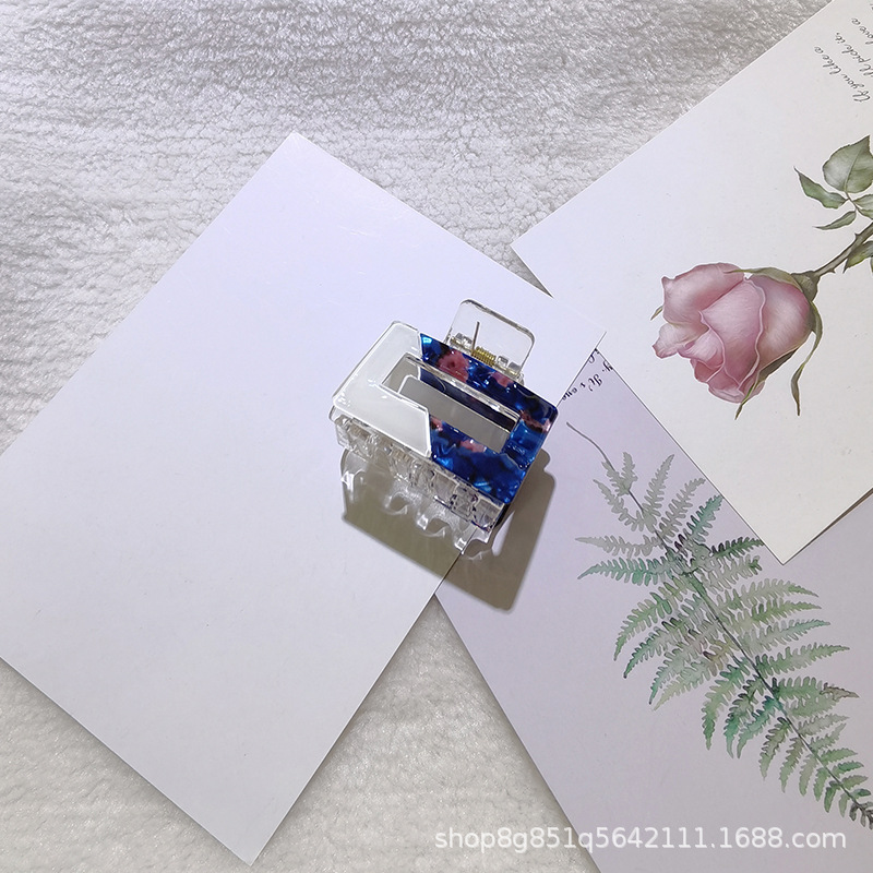 New High-Grade Acrylic Acetic Acid Imported Material Medium 5.5Cm Simple Temperament Hairpin Hair Clip Headwear Application Scenario