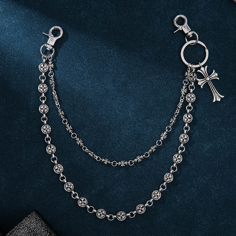 Klodo element pants chain, bag pendant, sword, round beads, cross waist chain, lobster buckle pendant, jeans chain