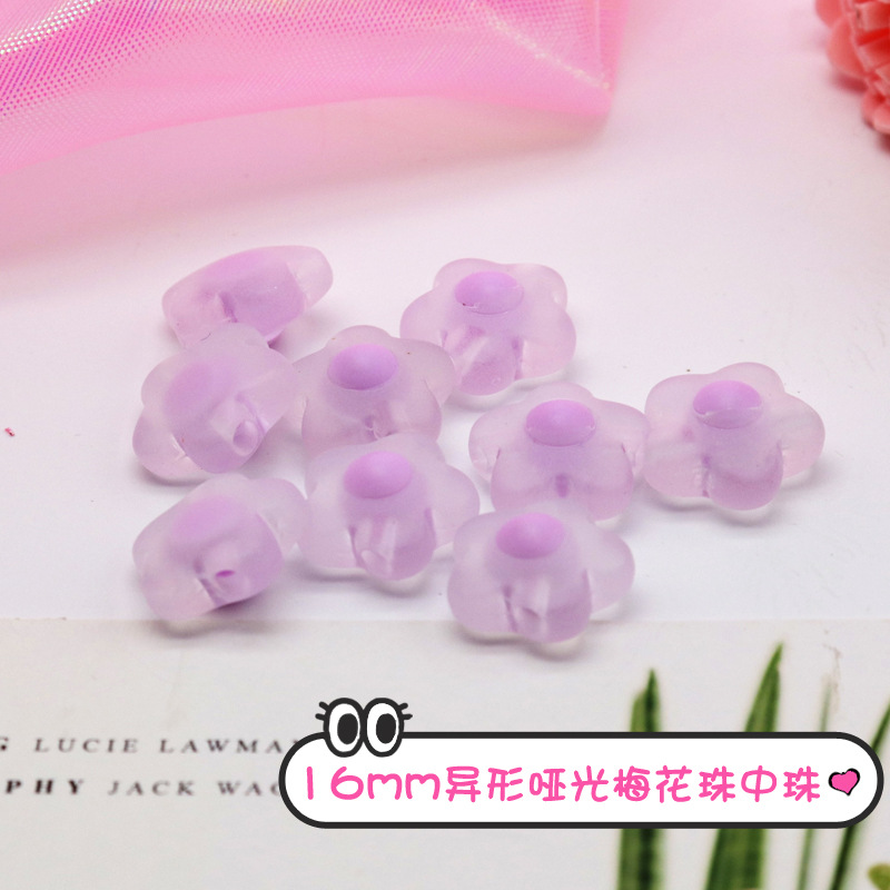 Factory direct sales of acrylic frosted plum blossom bead headbands, earrings, bracelets, children's DIY beaded and scattered jewelry accessories Application Scenario