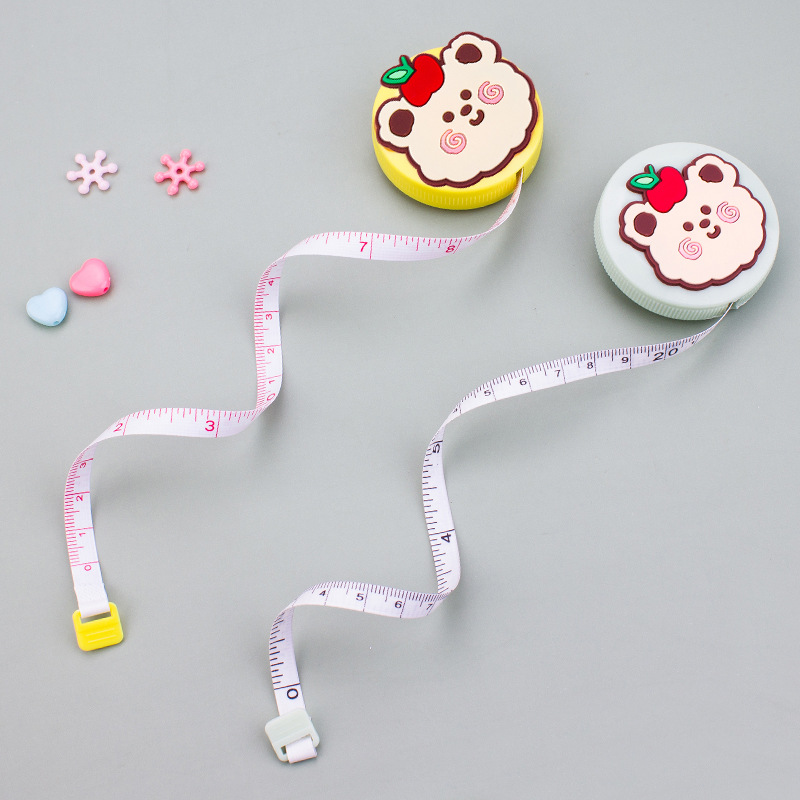 Three gauge cute cartoon double-sided tape measure thickness wear-resistant gauge girl heart mini soft gauge wholesale