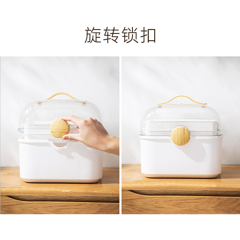 亚马逊化妆品收纳盒防灰尘塑料储物盒药箱家用医药箱便携式急救箱 Application Scenario
