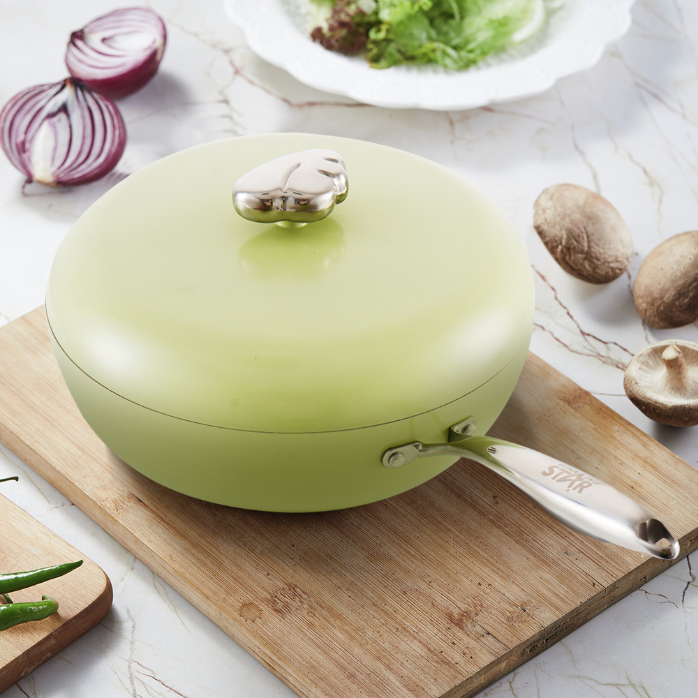 Winning star Household stainless steel multi-functional water-based non-stick induction cooker wok for stir-frying, hot pot and soup Specification image