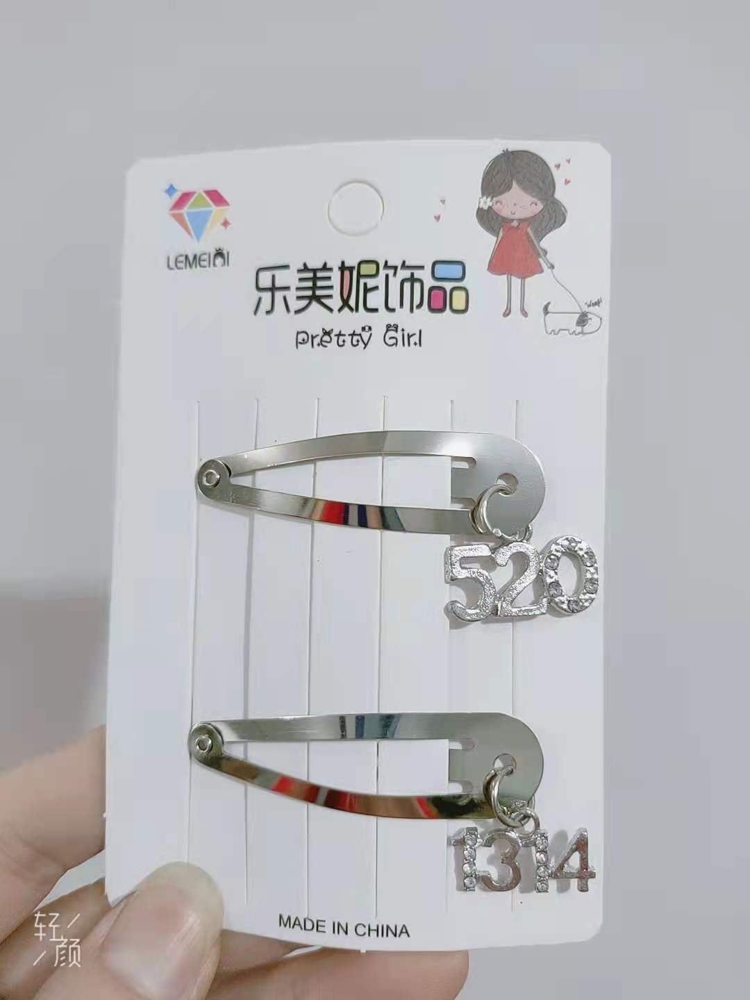 N3333 glossy two pendants, BB clips, duck clips, hair clips, hair accessories, Japanese and Korean accessories, 2-yuan store wholesale supply details Picture