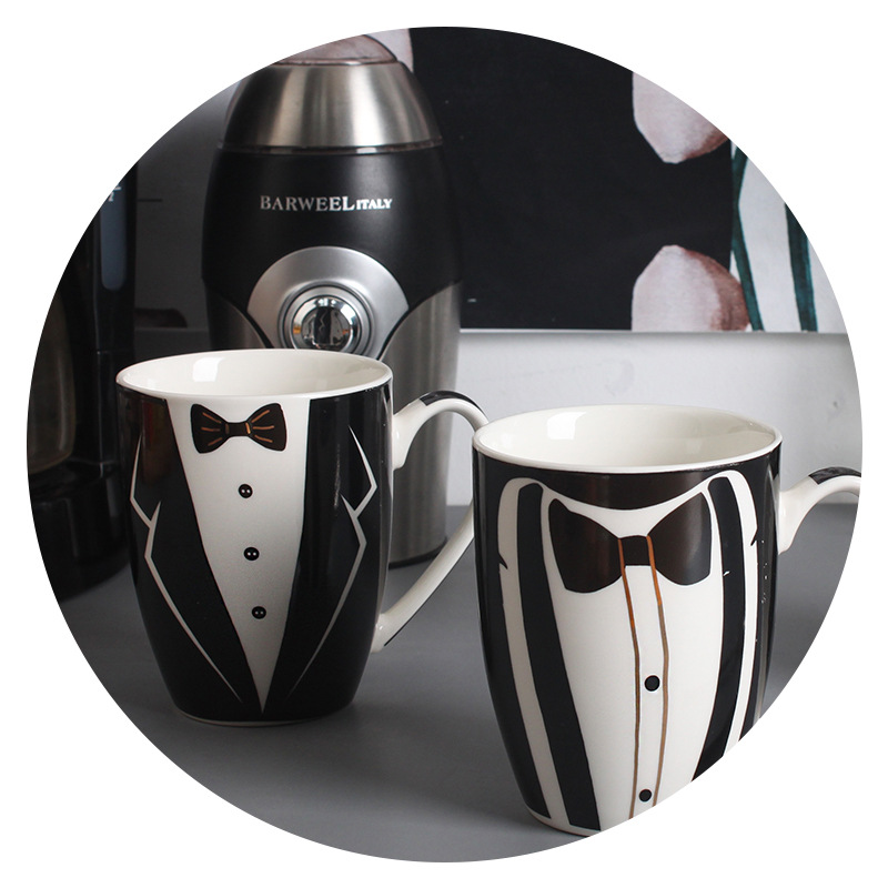 Drinking Cup Creative Teacup Ceramic Cup Drinking Cup Home Mug Large Capacity Office Coffee Cup Breakfast Cup Item Picture