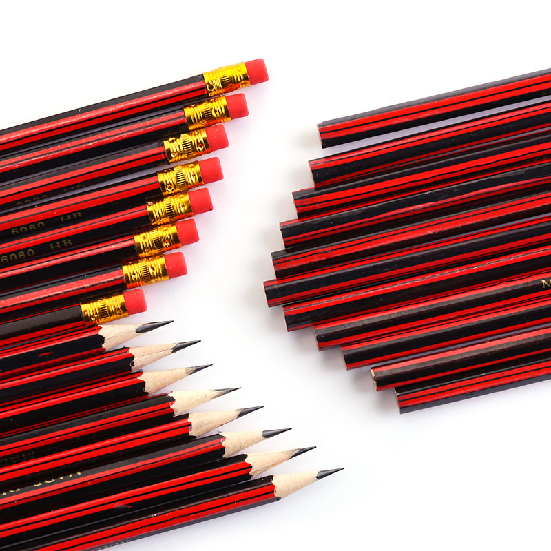 Pencil Wholesale Drawing And Sketching Pens Children's Prize Learning Stationery With Rubber Hex Pencils For Elementary School Hb Pencils Application Scenario
