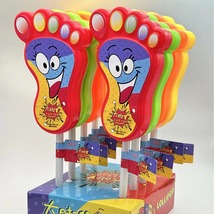 新款大脚丫棒棒糖盒装儿童玩具糖果卡通果汁棒糖趣味棒棒糖超市