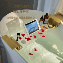 Bathtub shelf Multi-functional bathroom bath acrylic bathroom shelf storage network red transparent bracket