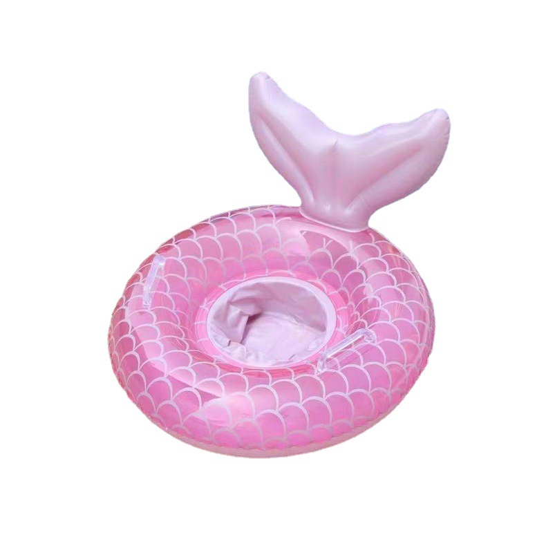 [Activities] Cross-Border Instagram Children's Swimming Ring Baby Seat Ring Mermaid With Handlepockets Baby Seat Ring Inflatable Spot Application Scenario