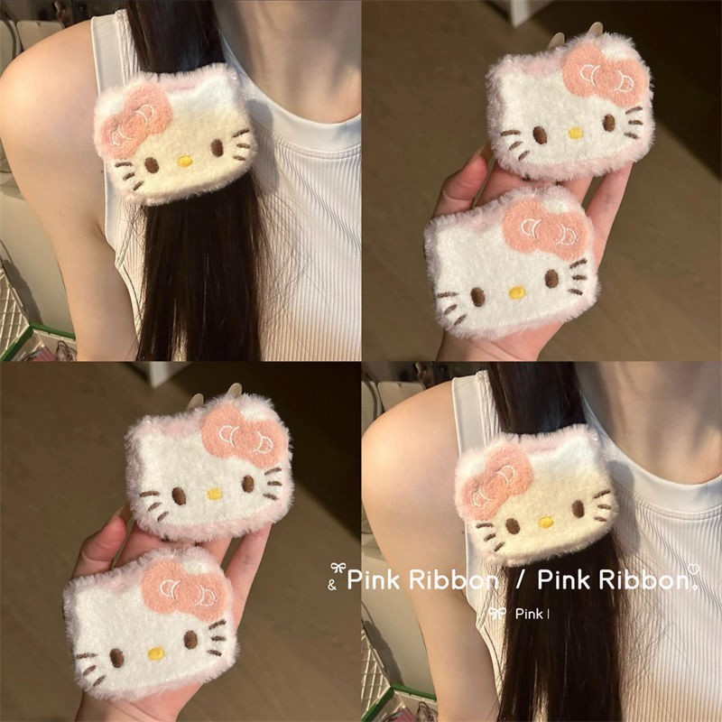 三丽欧卡通KT毛绒发夹可爱甜美少女心侧边刘海夹边夹掰掰夹子发饰