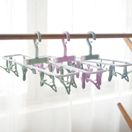 Multi-functional folding 12-clip clothes drying rack, underwear rack, sock rack, sock drying rack wholesale Multi-functional folding 12-clip clothes drying rack, underwear rack, sock rack, sock drying rack wholesale
