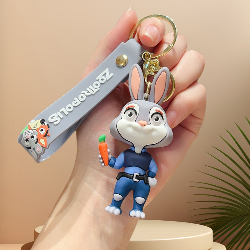 卡通疯狂动物城钥匙扣挂件可爱朱迪尼克狐钥匙链男女包包小饰品详情9