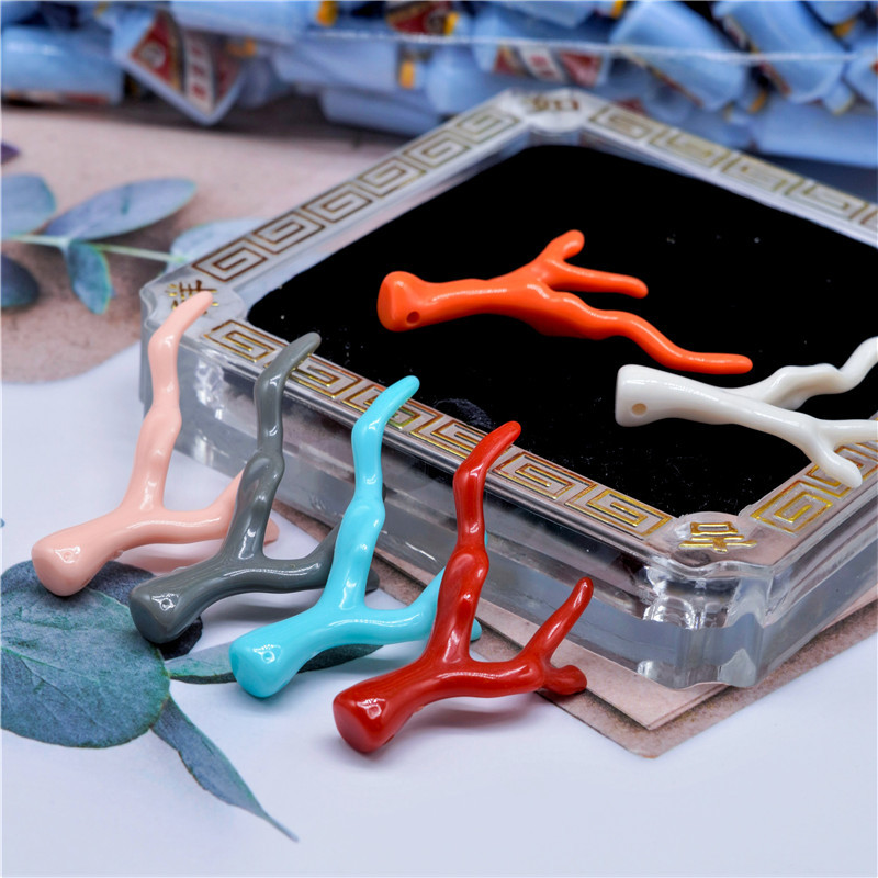 Acrylic resin imitation coral branches, dragon horns, deer antlers, handcrafted diy ancient-style walking hairpin accessories full figure