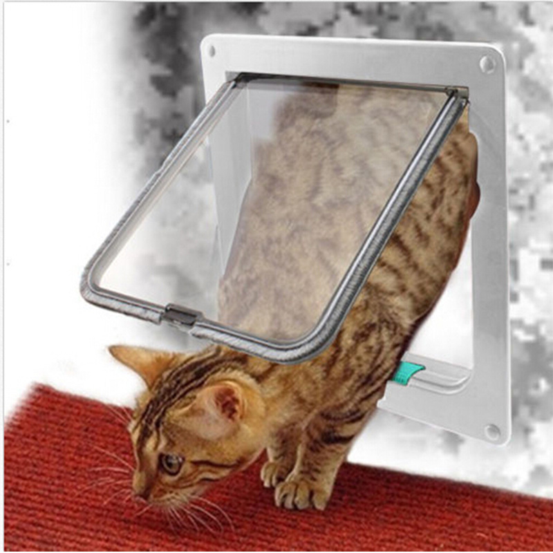 宠物用品亚马逊跨境猫门 可控制方向猫门洞 多尺寸宠物进出门现货详情图1