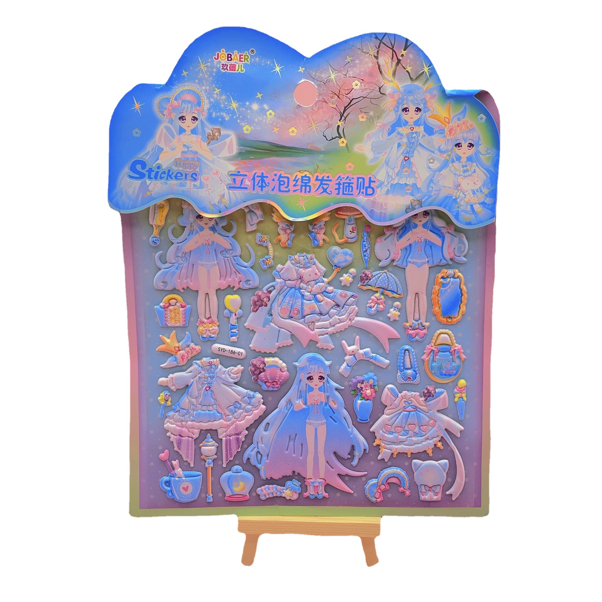Children's Cartoon Bubble Paste Kindergarten Reward Early Education Creative Headband Paste Girls Hibiscus Skin Sticker Series Wholesale Item Picture