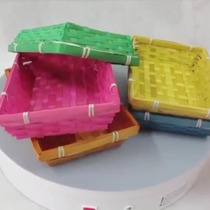 Creative solid color storage bamboo basket decoration bread bamboo basket