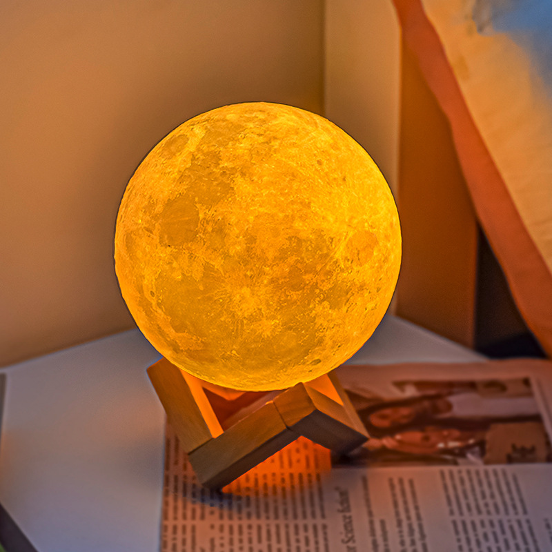3D月球月亮灯小夜灯实用氛围睡眠星空星球灯卧室床头网红浪漫台灯详情图4