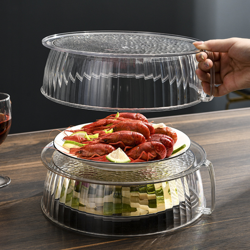 家用菜罩保温食物罩防蝇餐桌罩多功能加厚圆形防尘遮灰罩饭罩PET