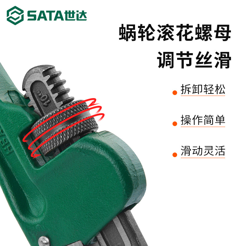Shida pipe wrenches, household small water pipe wrenches, universal pipe wire pliers, tools, large throat pliers, multi-functional pipe pliers Specification image