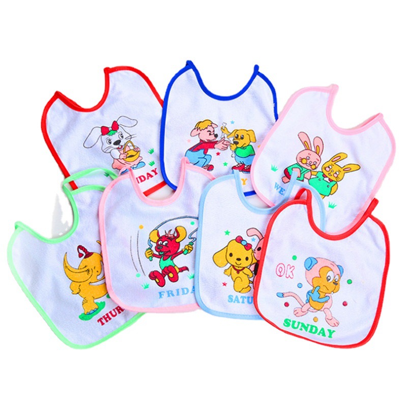 Amazon cross-border baby waterproof saliva wipes, towel material, tie bibs, baby bibs, saliva bibs in stock for export Item Picture