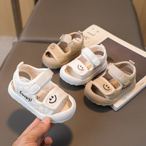 一件代发婴儿鞋2023夏季宝宝学步笑脸凉鞋0-1-3岁软底男女宝宝鞋5