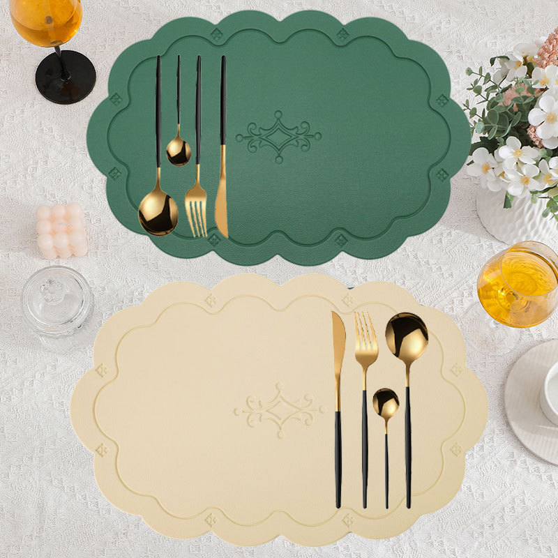 Cross-border imitation leather placemat waterproof oiled mat insulation mat rectangular table mat ins wind Western placemat wholesale Application Scenario