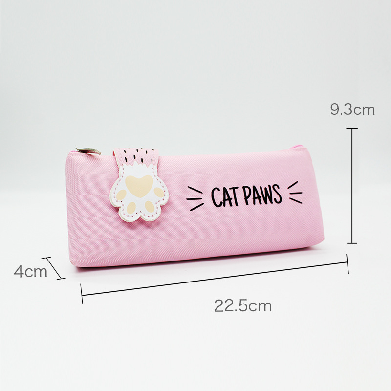 Button Nylon Pen Bag Cute Creative Simple High Appearance Level Teenage Male Instagram Day System Large Capacity Pen Bag Wholesale Application Scenario