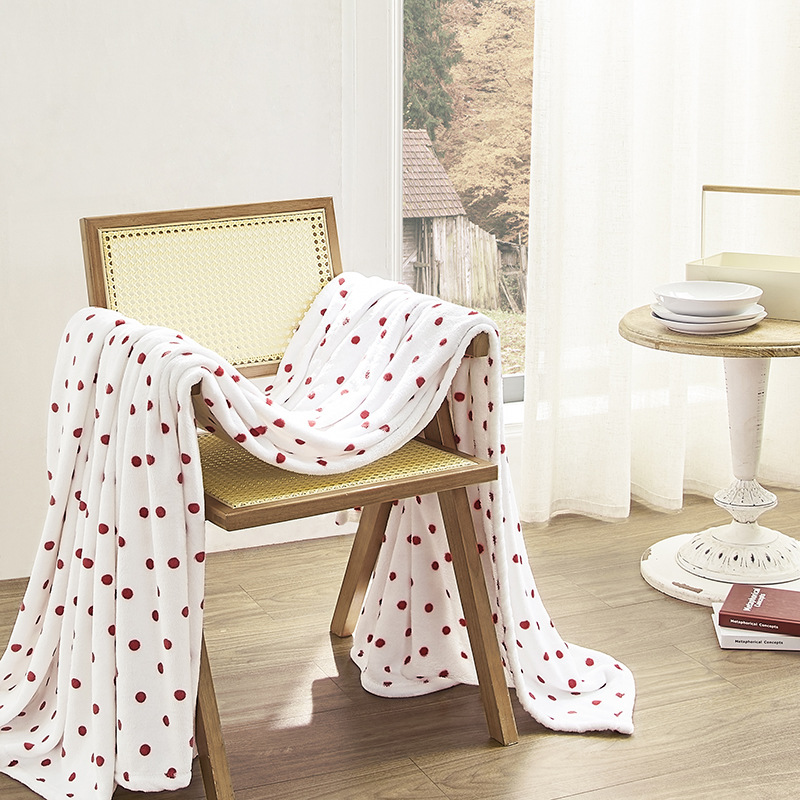 Lively Plain Nap Blanket Sofa Cover Blanket Summer Blanket Cover Air Conditioned Blanket Printed Flannel Blanket Application Scenario