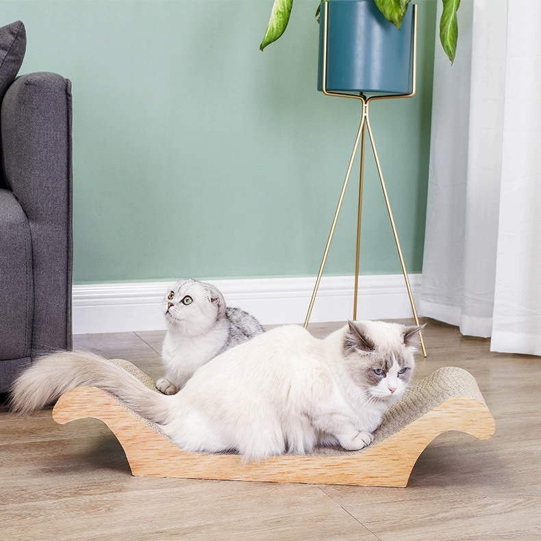 Wholesale of 2021 new style Chaise lounges, corrugated cat scratch boards, round cat beds, cat toys, cat climbing frames and pet supplies Specification image