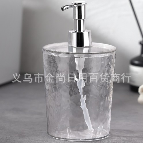 Light luxury foam hand sanitizer bottle, high appearance level, transparent hotel bathroom, body wash, shampoo, separate bottle, press bottle Specification drawing