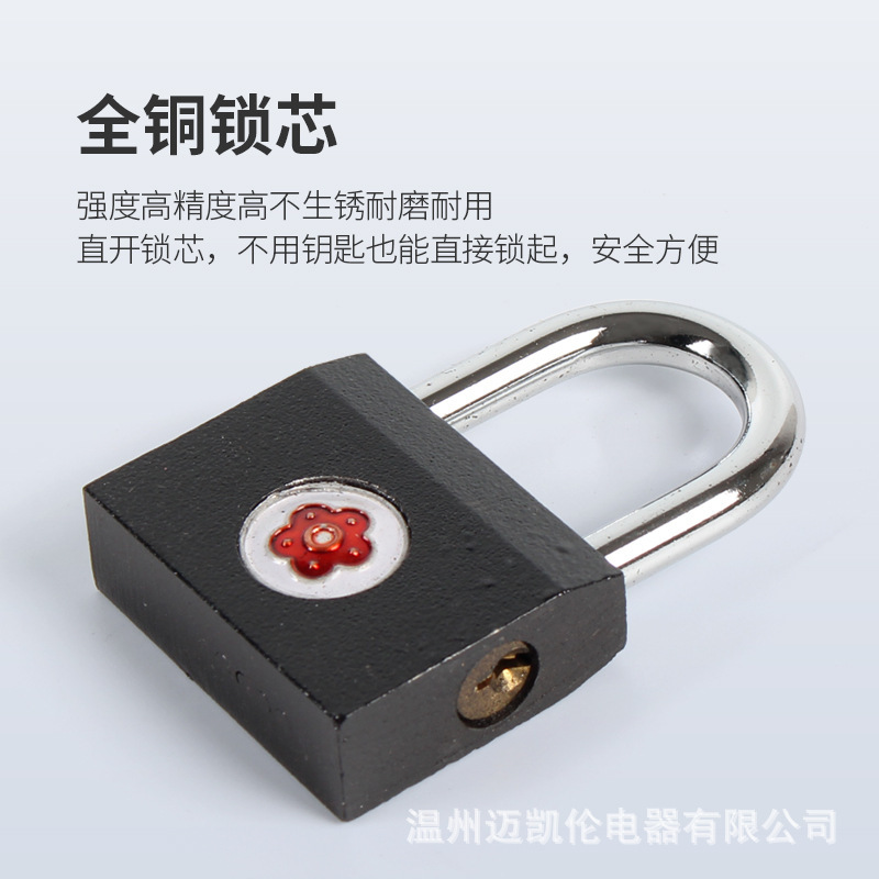 Plum blossom lock, pin padlock, horizontal opening padlock, pin padlock, bath lock head lock, general does not dismount lock, drawer lock Application Scenario