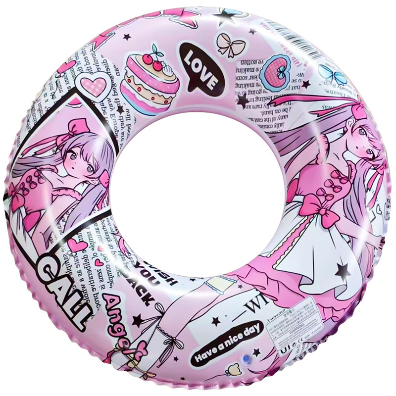 24 New Manga Style Printed Swimming Ring Thickened Environmental Protection Materials Two Yuan Underarm Ring Animation Swimming Ring Wholesale Item Picture