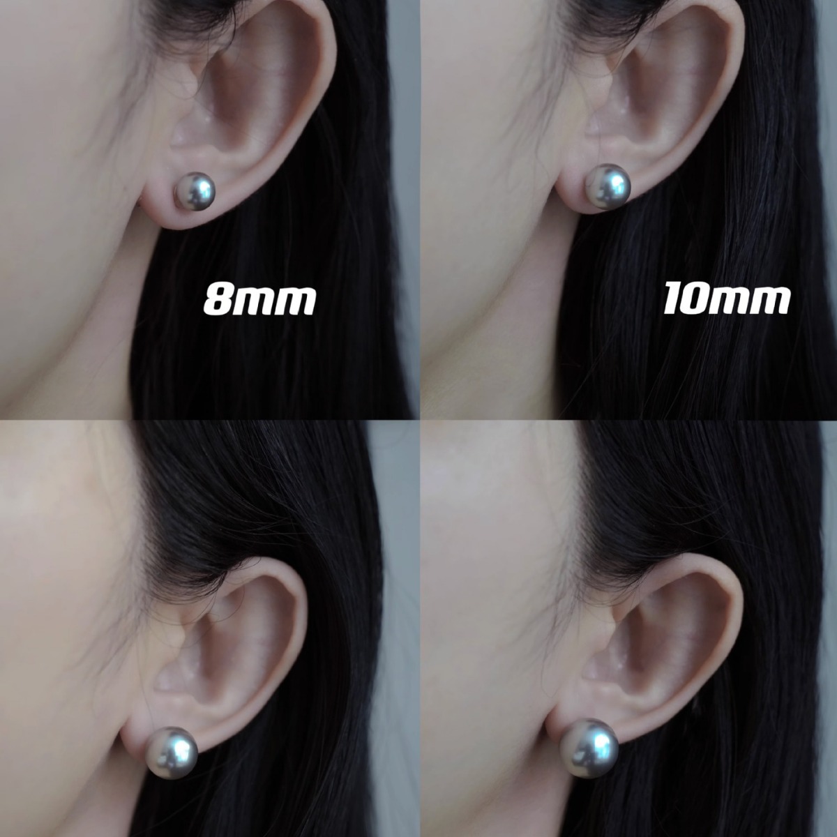 "Classic" Swarovski True Brown simple French high-end style, niche cool grey pearl stud earrings/ear clips Application Scenario