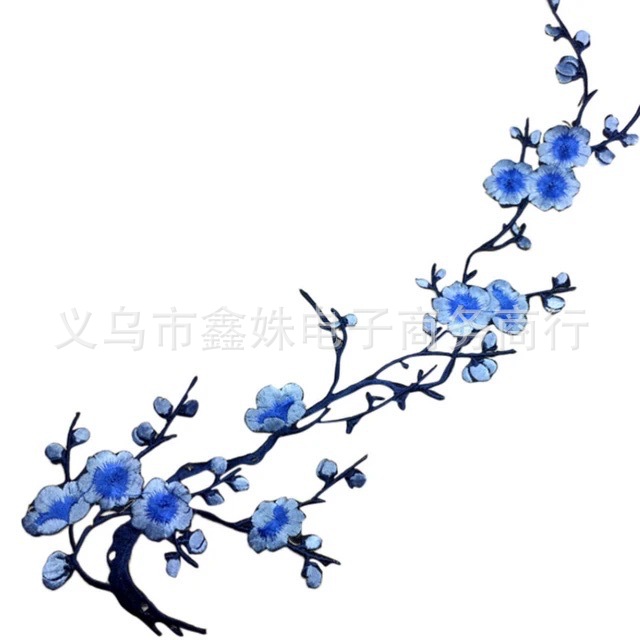 Embroidery patchwork, multi-color plum blossom ethnic dress patchwork, clothing accessory patchwork details Picture