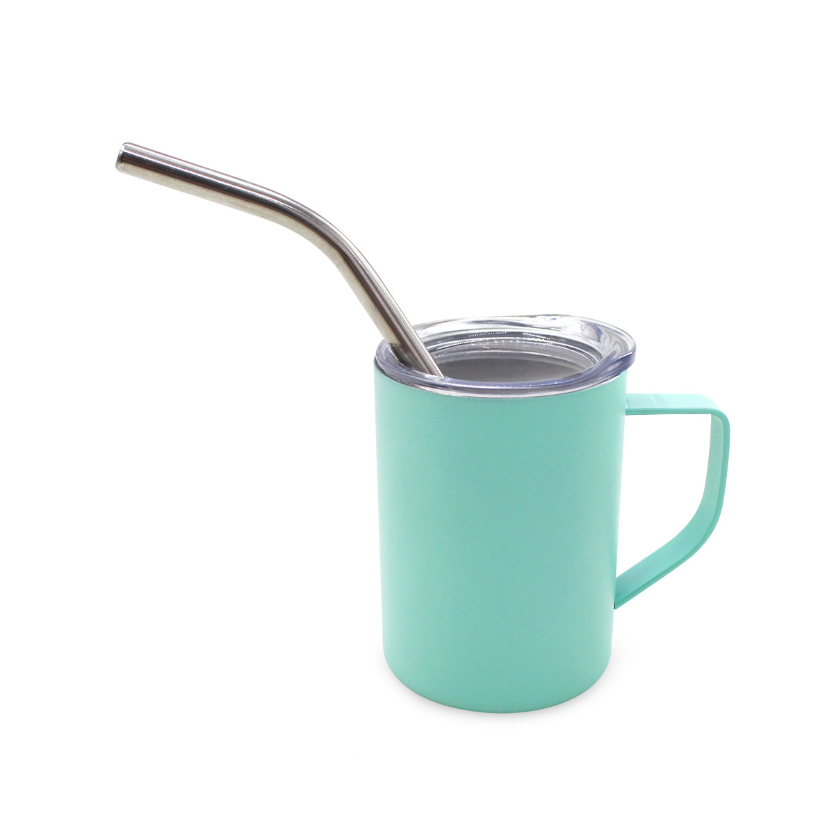 Cross-border exclusive mini double-layer stainless steel water cup with handle, American mug, high appearance level, portable cup Item Picture