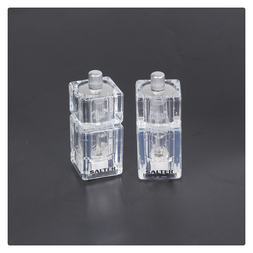 家用厨房胡椒研磨器 手动海盐调味研磨瓶 PVC盒装手动胡椒研磨器