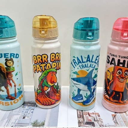 Amazon's best-selling Shan Hai Jing series water cups, children's water cups, bouncy LIDS, student portable space cups, cross-border details Picture
