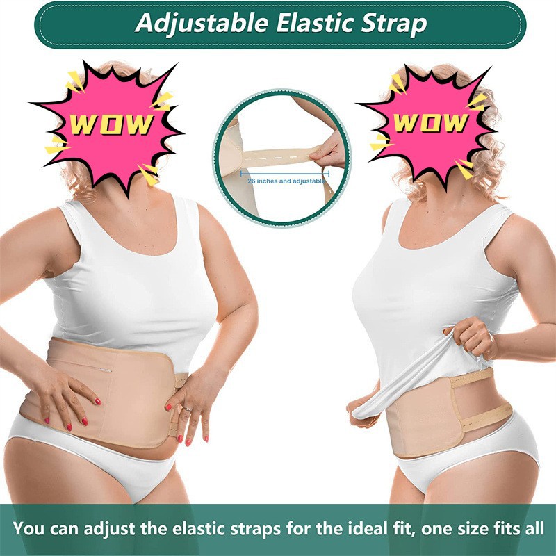C's best-selling sleep self-conditioning belt, reusable anti-oil leakage care belt, auxiliary bag for the abdomen, castor oil support for the waist Specification drawing