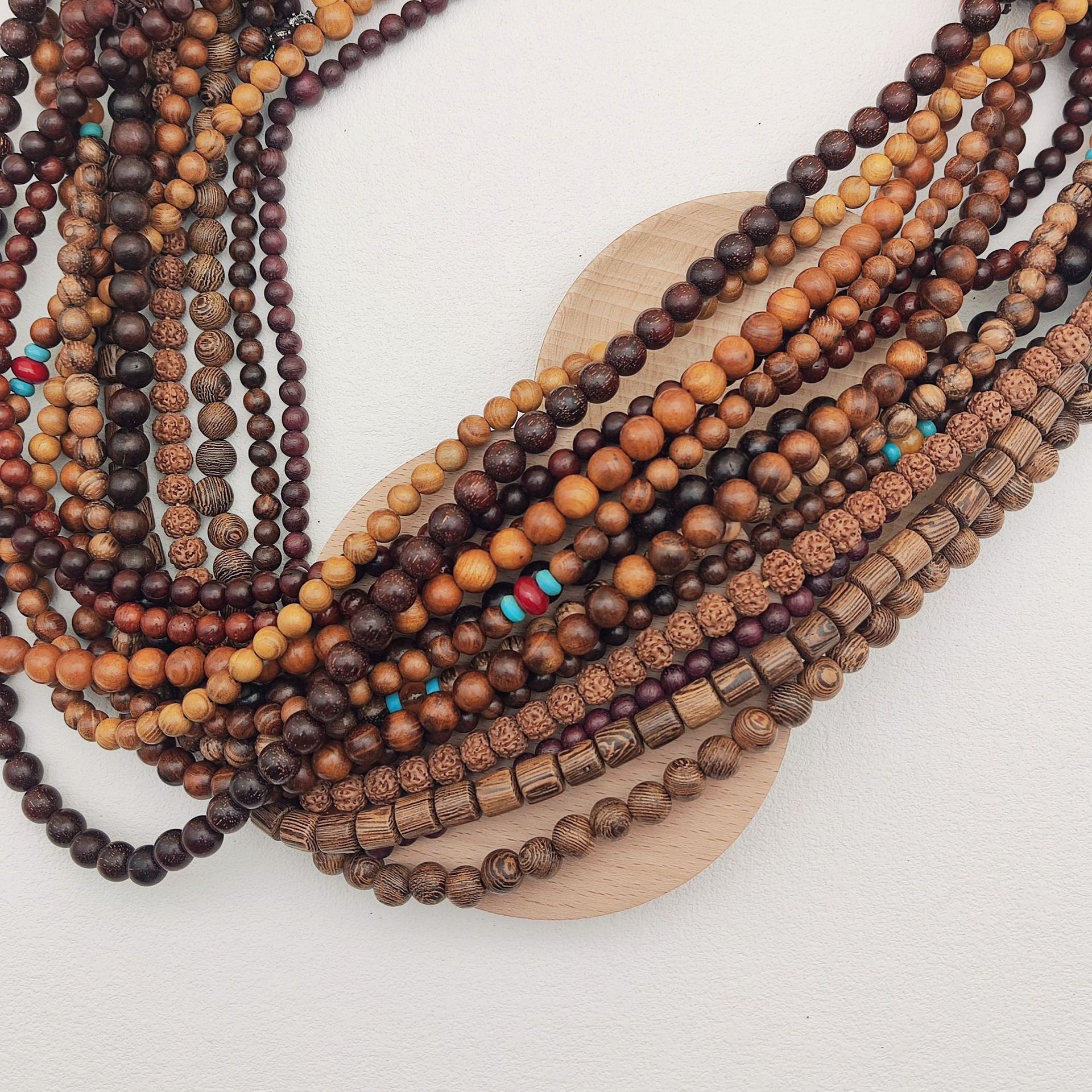 Wholesale of Chengmu wood bead bracelets, loose beads, wood beads and round beads from the manufacturer