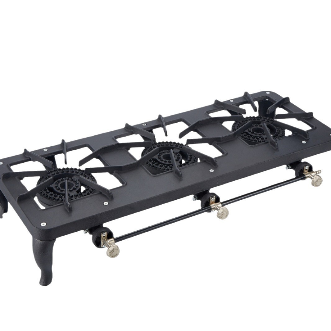 厂家直供户外便携猛火炉单头双头三头天然气灶铸铁煤气灶双灶批发白底实物图