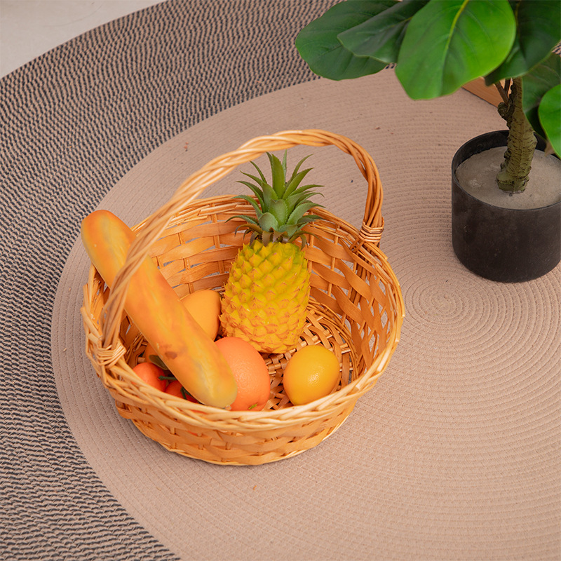 Willow weaving storage baskets, woven flower baskets, rattan weaving storage baskets, fruit baskets, vegetable baskets, small baskets, hand-held baskets and storage frames Specification image