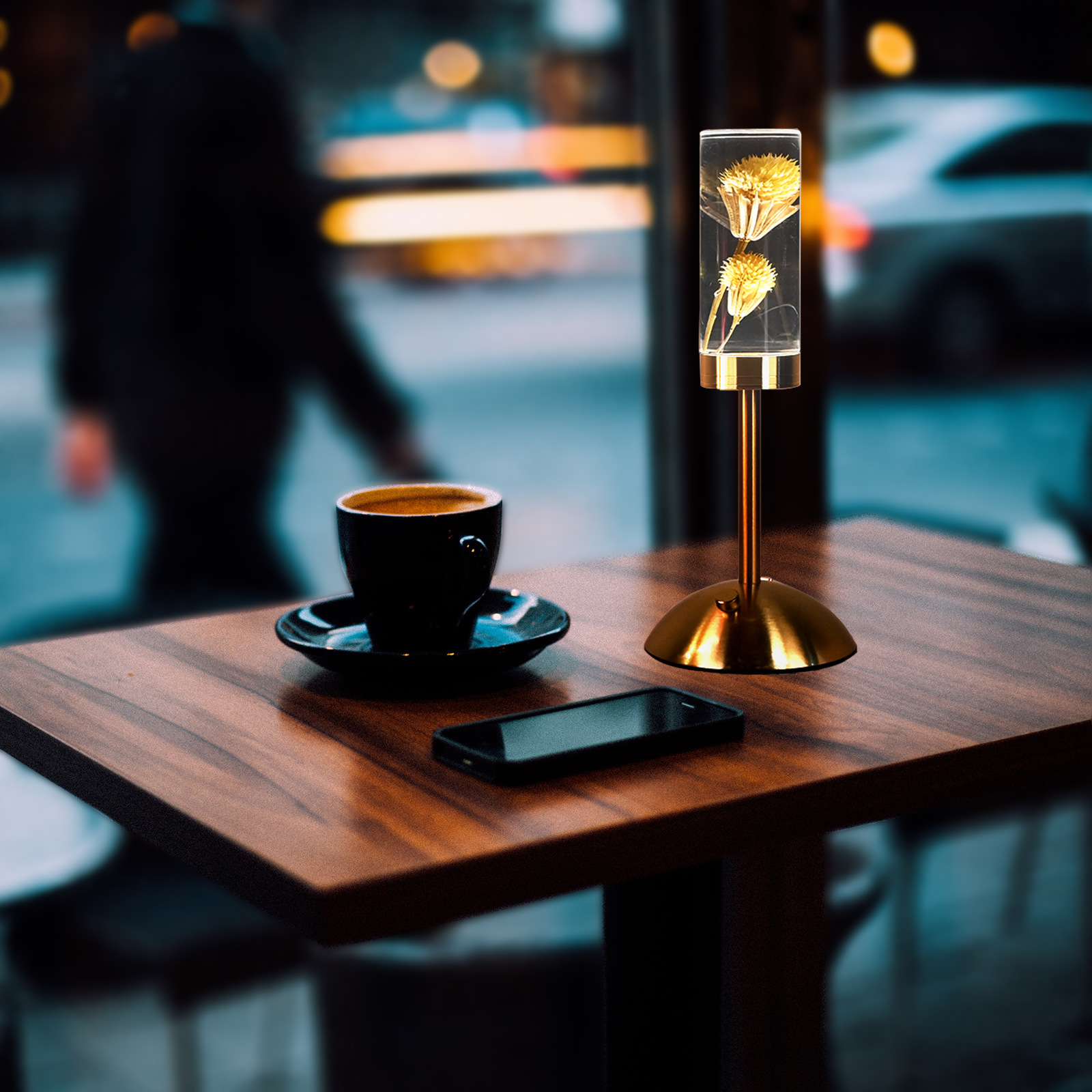 New everlasting flower acrylic table lamp, led creative night light, bedroom bedside lamp, atmosphere decoration, cross-border Specification drawing