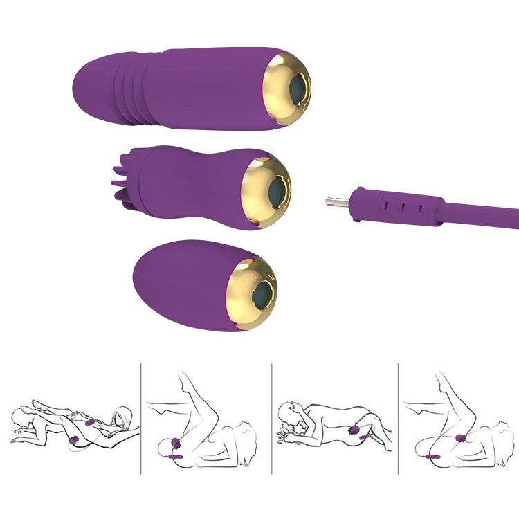 Adult Rose Vibration Telescopic Sucking and Rotating Set of Adult Toys Jumping Egg AV Stick New style Specification drawing