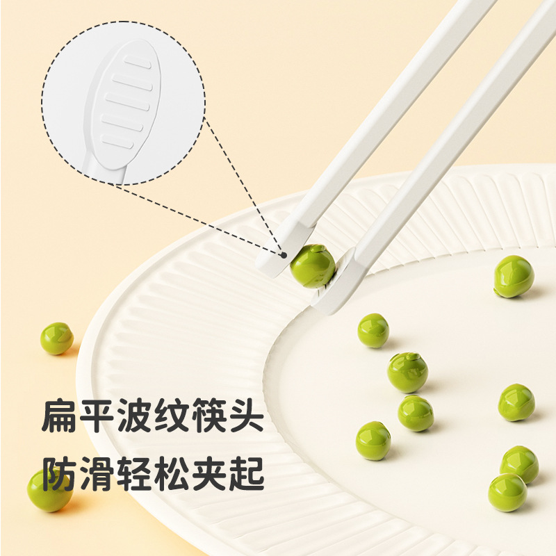 儿童训练筷宝宝1-2岁练习矫正卡通学习筷食品级立体筷子餐具喂养详情图3