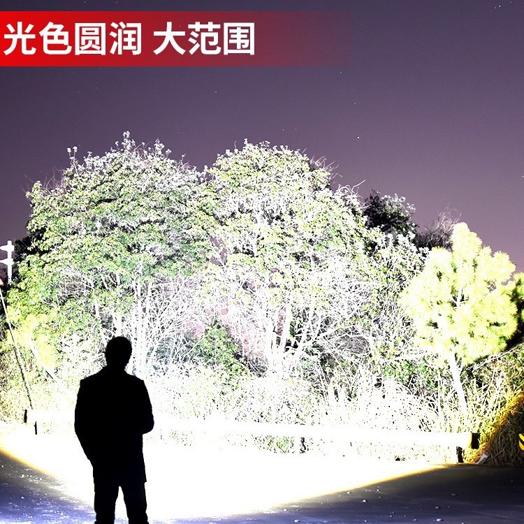 Nuevo blanco al aire libre láser de larga distancia ultra brillante aleación de aluminio linterna digital de alta potencia linterna zoom Application Scenario